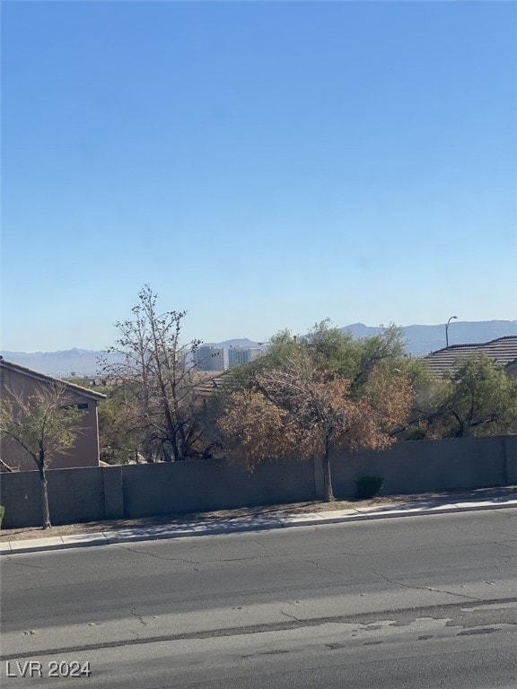 view of road featuring a mountain view