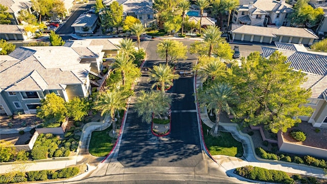 bird's eye view with a residential view