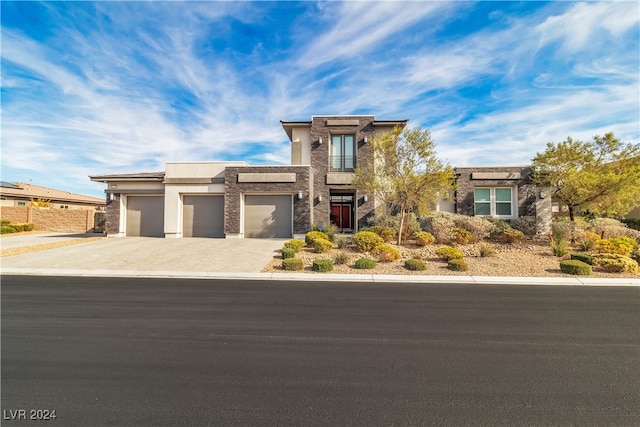 view of front of home featuring a garage