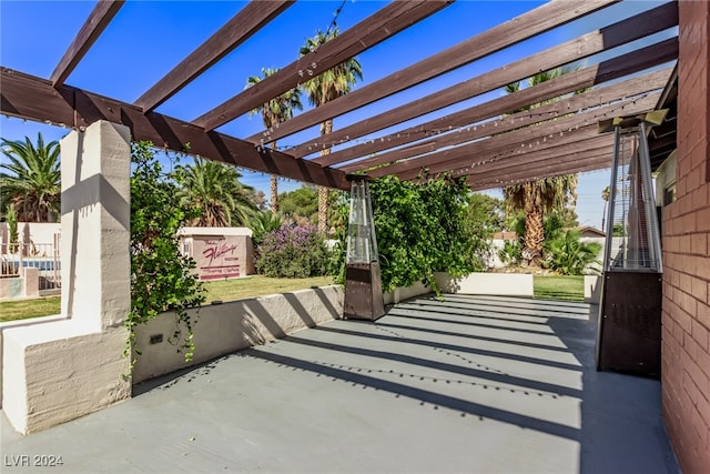 view of patio with a pergola