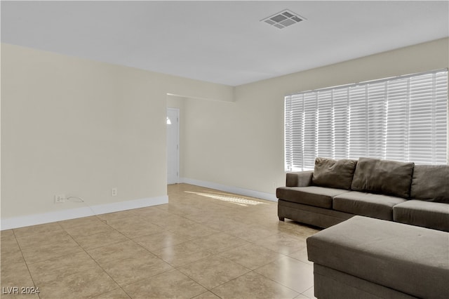 view of tiled living room