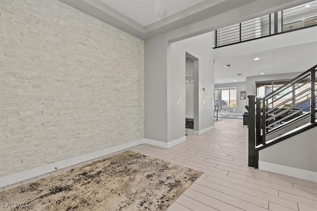 foyer featuring light hardwood / wood-style flooring