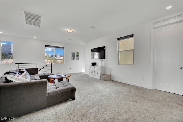 view of carpeted living room