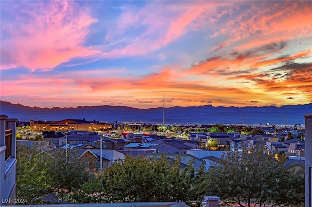 property view of water featuring a mountain view