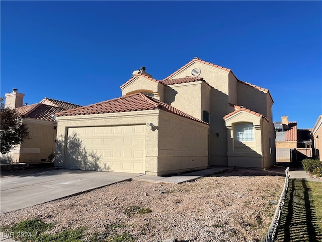 view of home's exterior with a garage