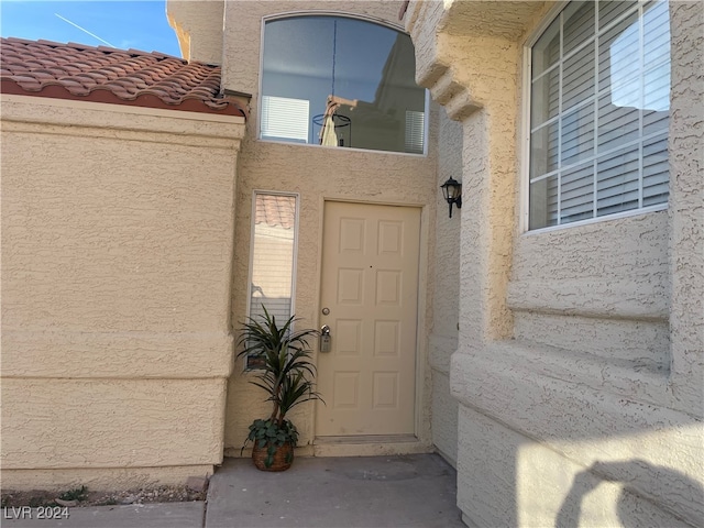 view of doorway to property