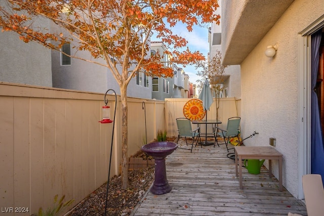 view of wooden deck