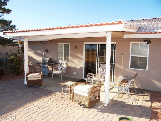 view of patio / terrace with area for grilling