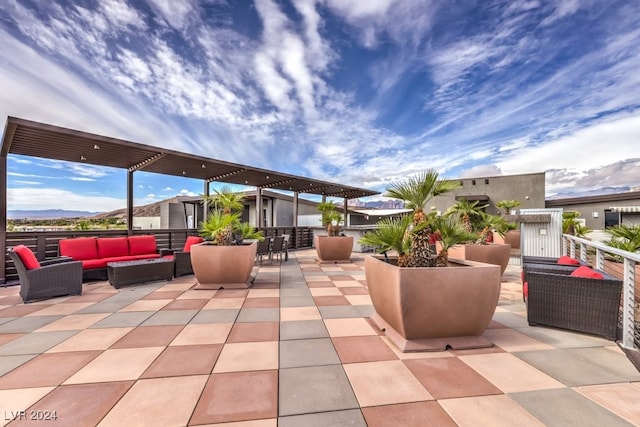 view of patio / terrace with an outdoor living space