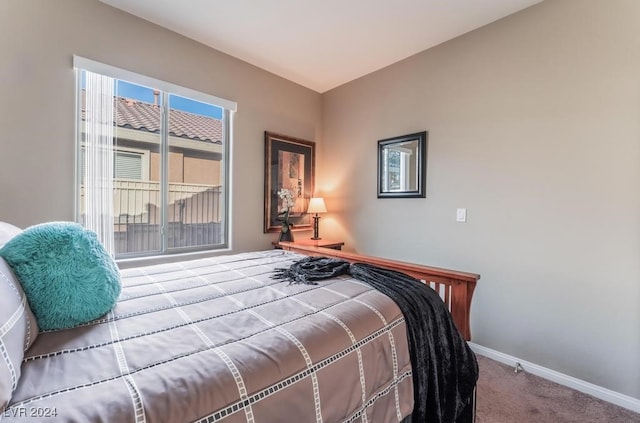 view of carpeted bedroom