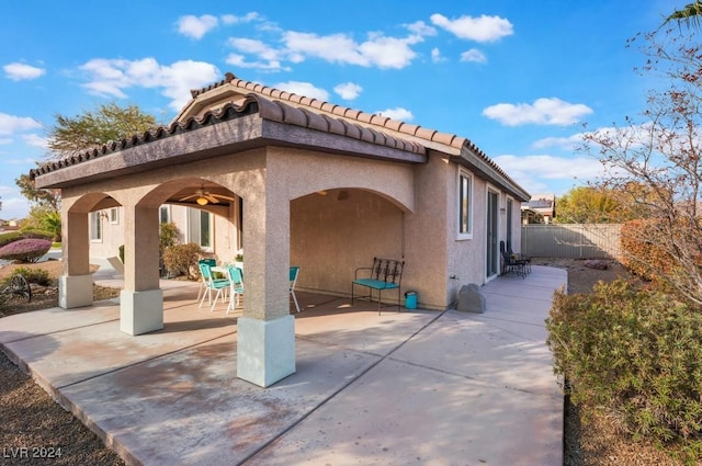 rear view of house featuring a patio area