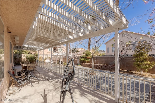 view of patio / terrace with a pergola