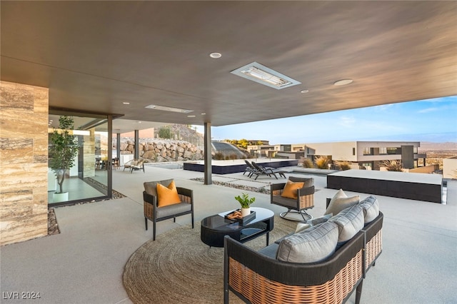 view of patio / terrace featuring an outdoor living space