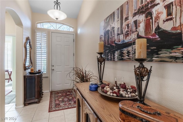 view of tiled entryway