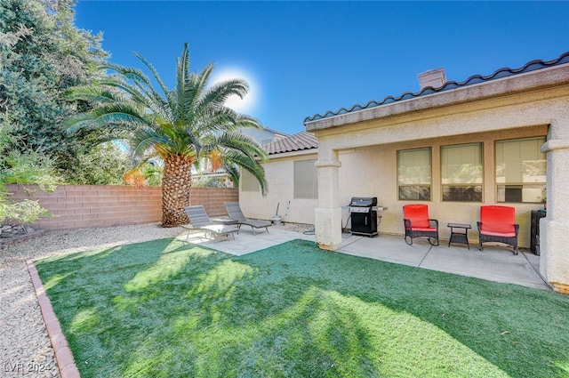 view of yard with a patio