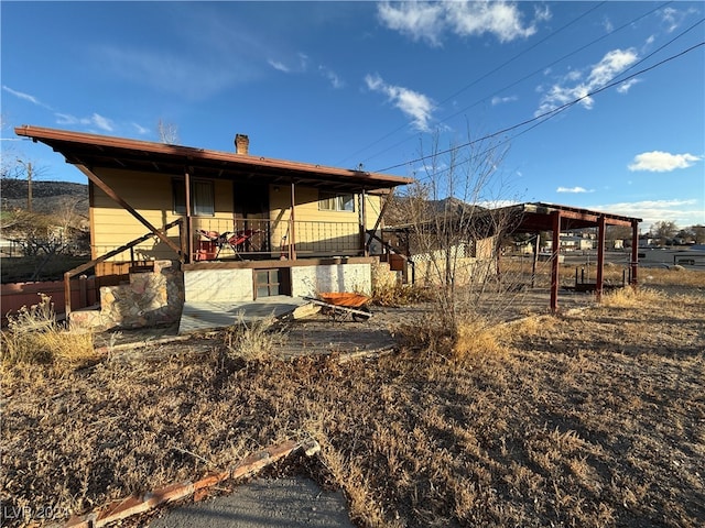 view of rear view of property