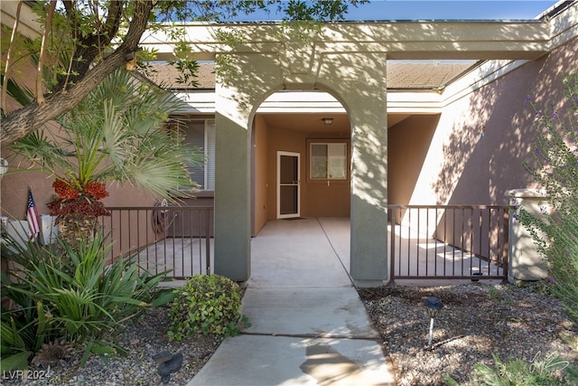 view of doorway to property