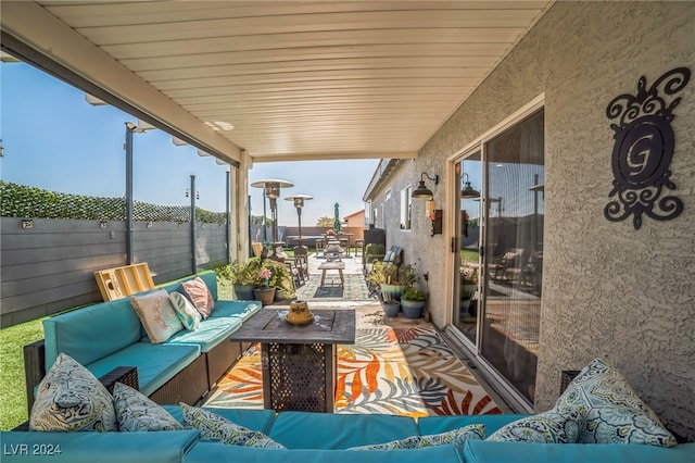 view of patio / terrace featuring outdoor lounge area