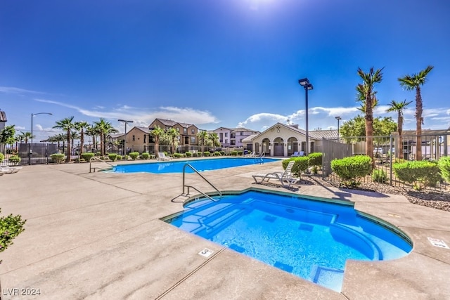 view of pool with a patio area