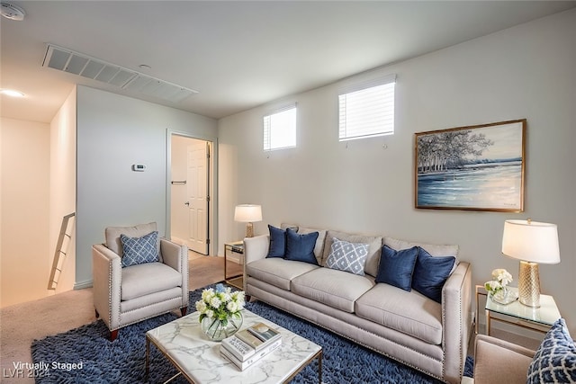 view of carpeted living room