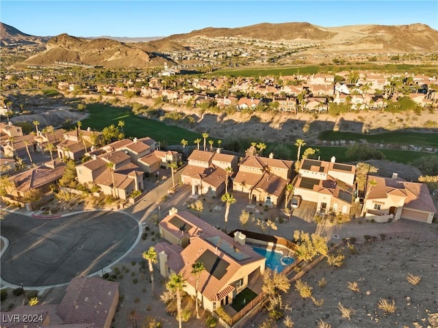 bird's eye view featuring a mountain view