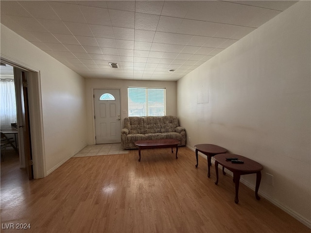 foyer entrance featuring light hardwood / wood-style flooring