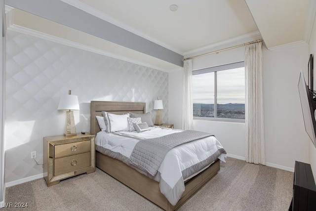 8255 Las Vegas Blvd Unit 2002, Las Vegas, NV 89123 - bedroom with ornamental molding, baseboards, and light colored carpet