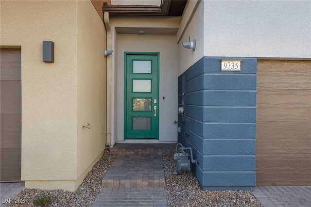 view of doorway to property