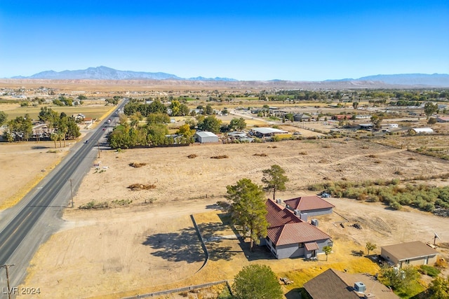 aerial view with a mountain view