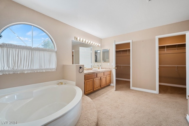 bathroom featuring a bathtub and vanity