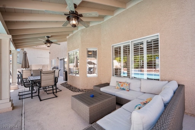 view of patio featuring outdoor lounge area