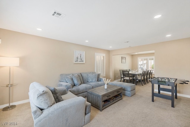 view of carpeted living room