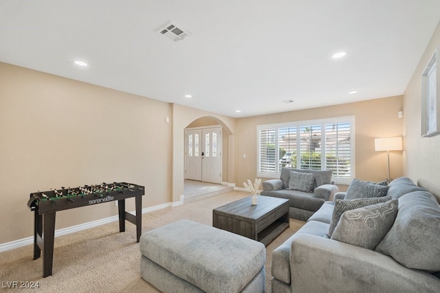 view of carpeted living room