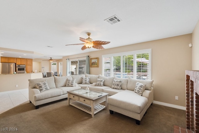 view of carpeted living room