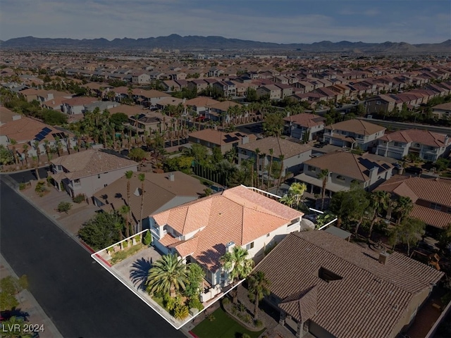 aerial view featuring a mountain view