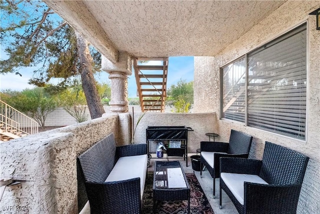 balcony with outdoor lounge area