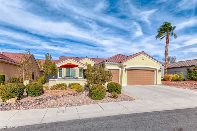 view of front of home featuring a garage