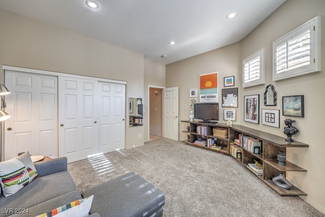 view of carpeted living room