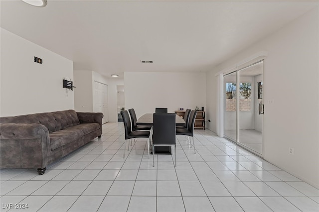 view of tiled dining space