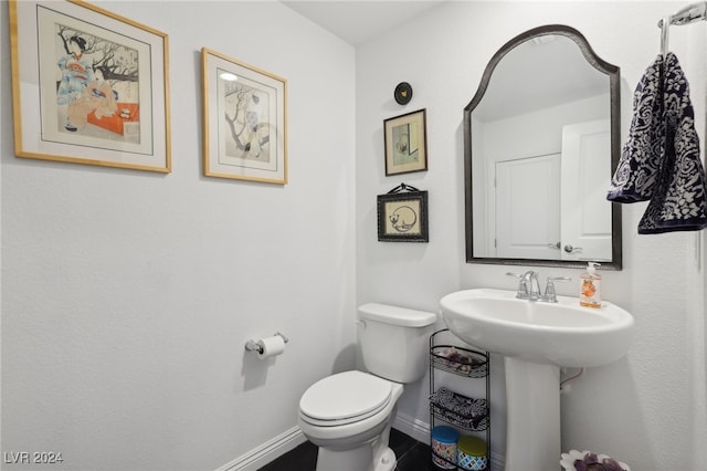 bathroom with toilet and sink