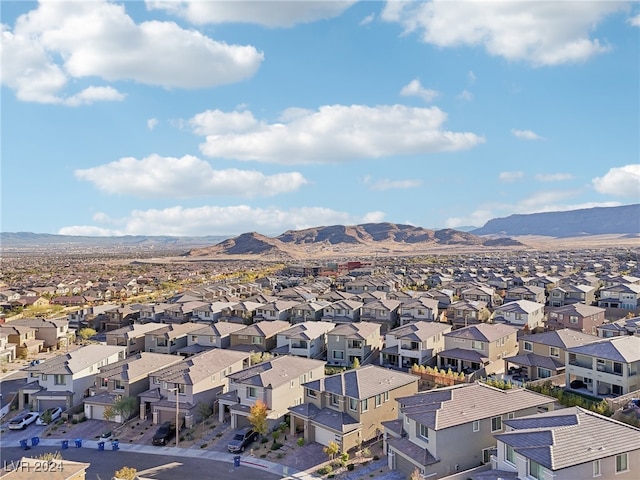 aerial view featuring a mountain view