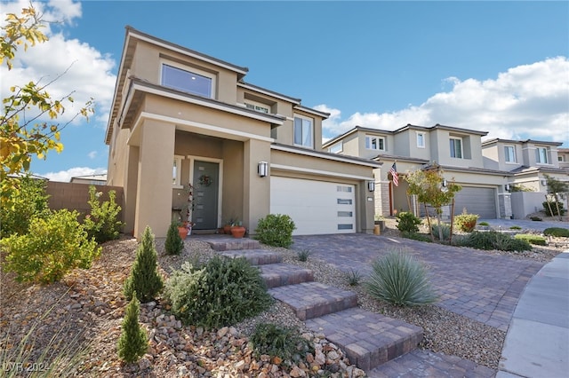 view of front of house featuring a garage