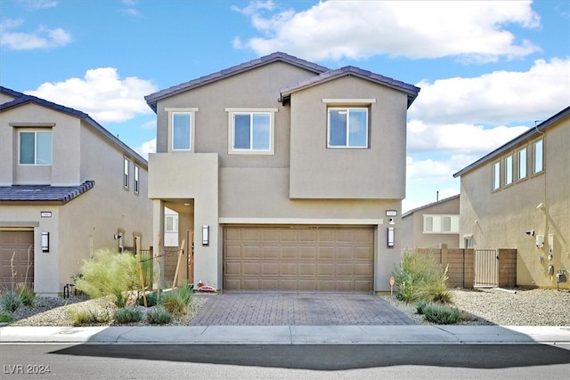 view of front of home featuring a garage