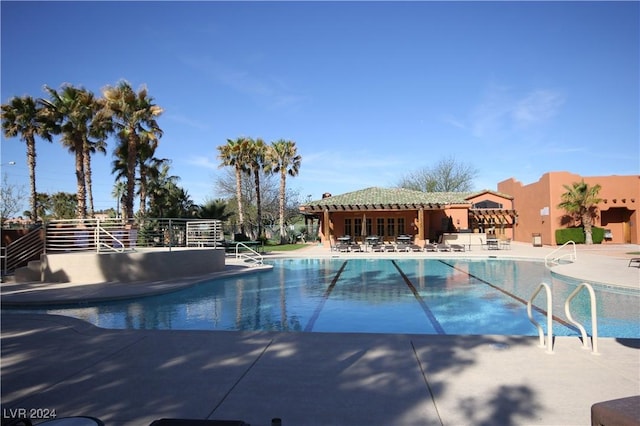 view of pool with a patio area