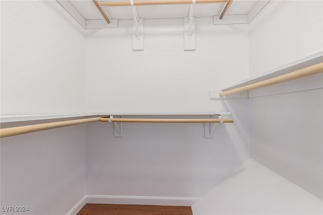 spacious closet with wood-type flooring