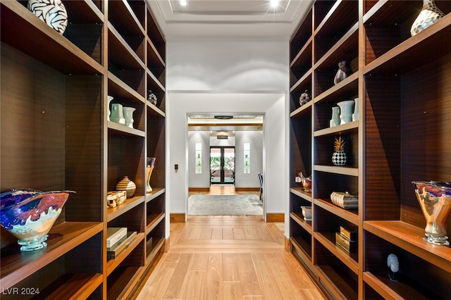 mudroom featuring wood-type flooring