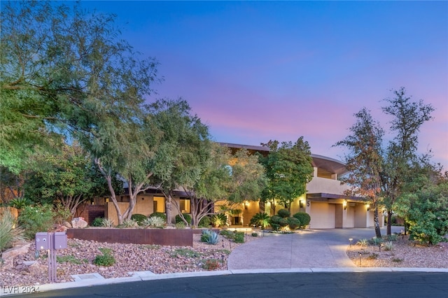 view of front of home featuring a garage