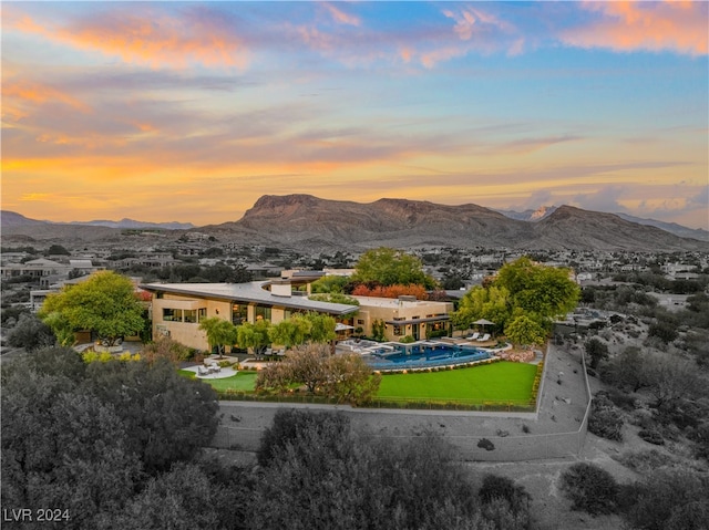 exterior space with a mountain view