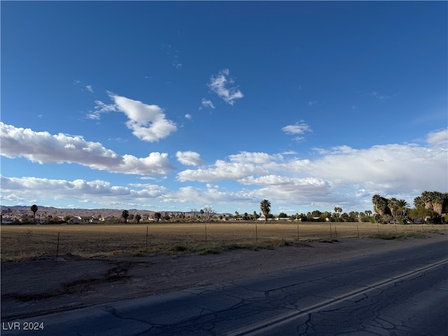 view of road with a rural view