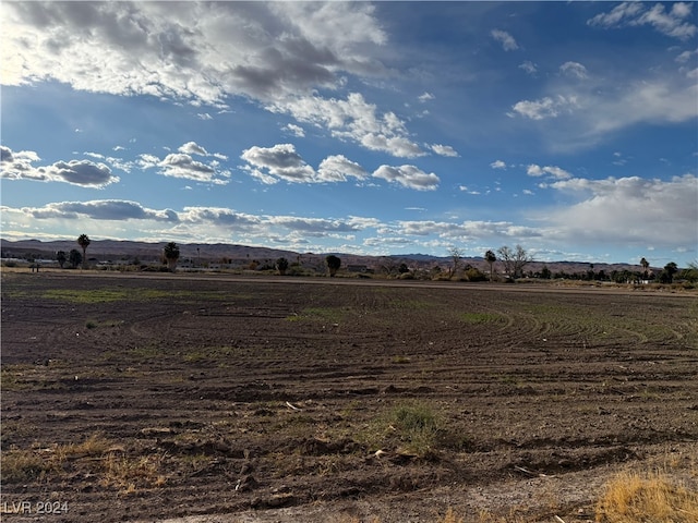 view of mountain feature featuring a rural view